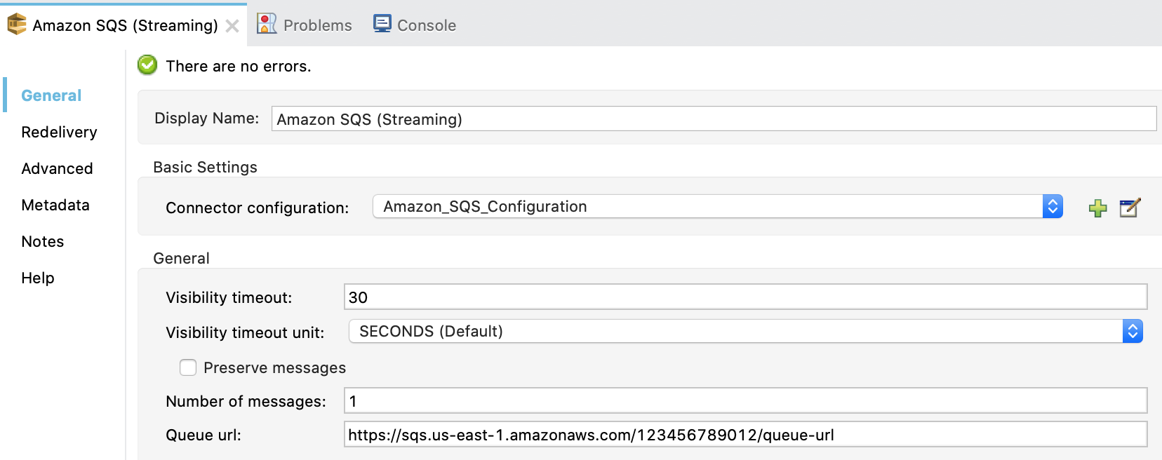 SNS SQS config