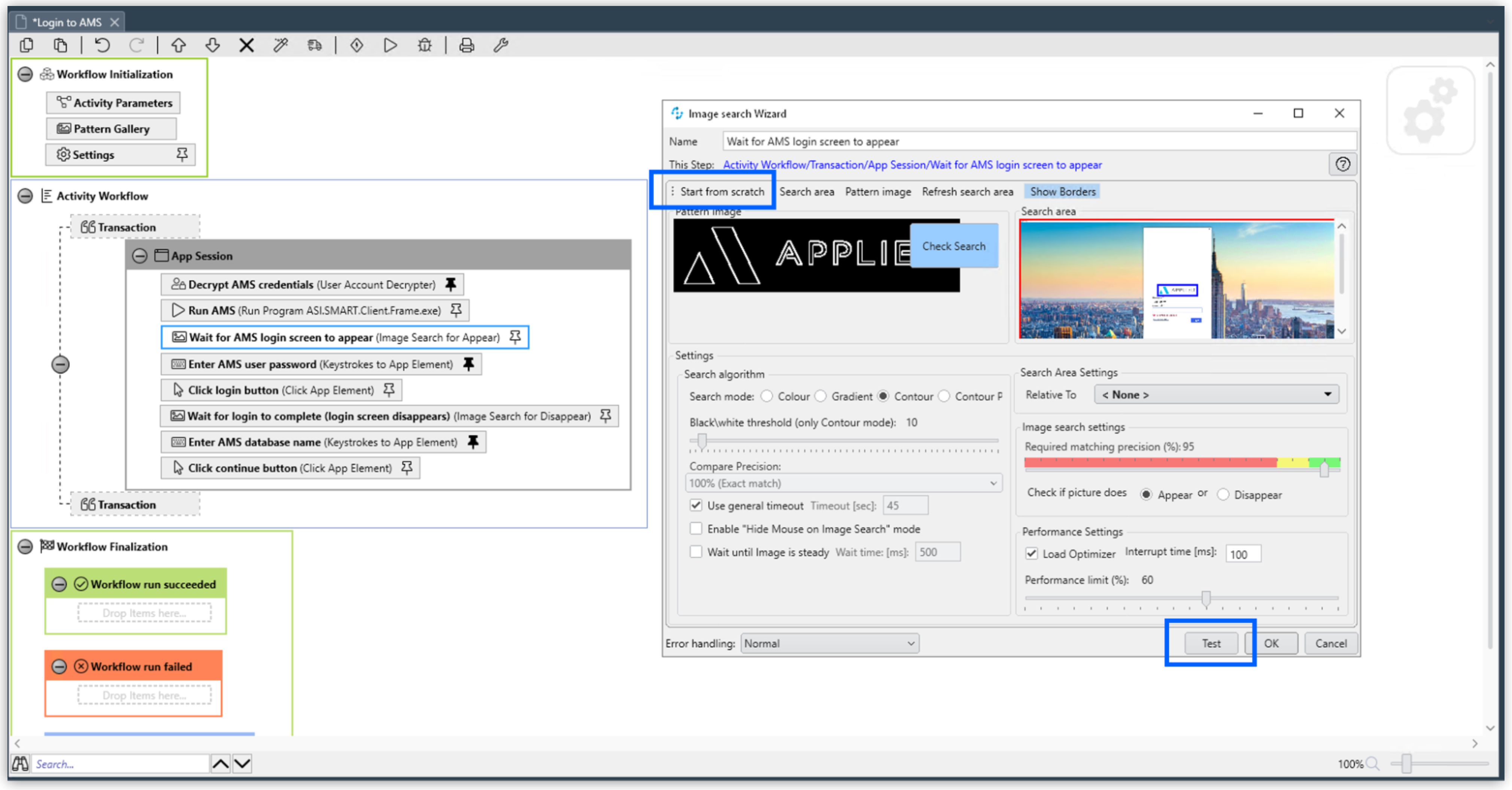 RPA Builder pattern-selection wizard