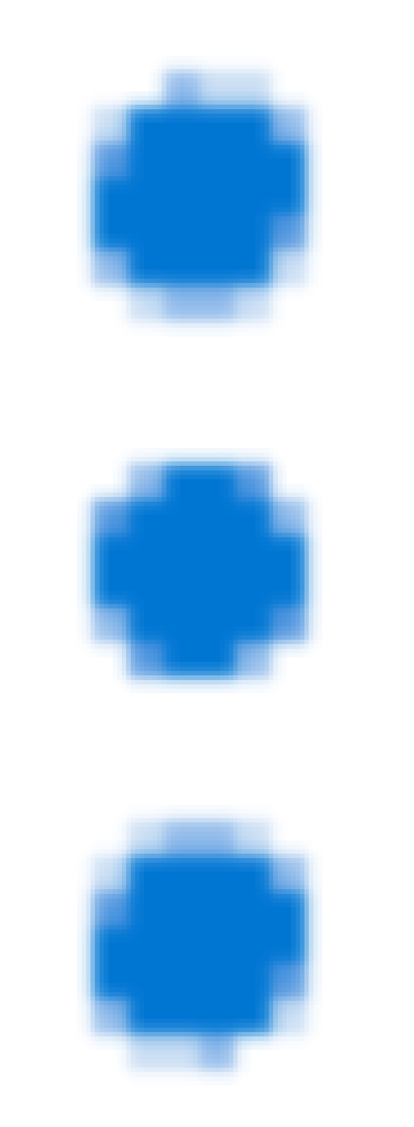 Three circles displayed horizontally, representing the More Options menu