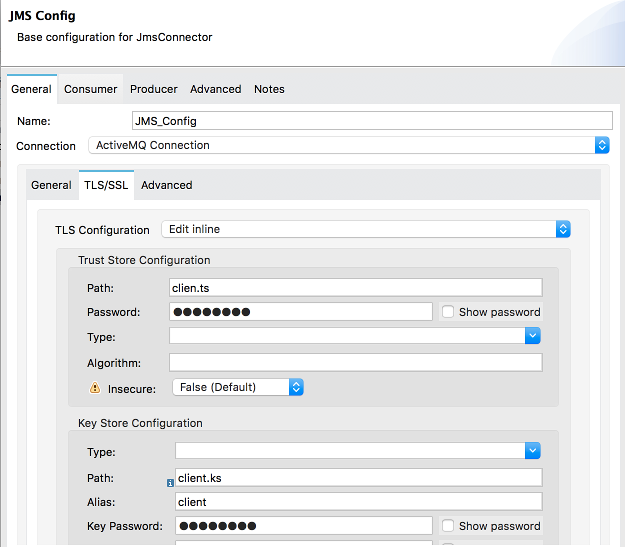 JMS ActiveMQ SSL Configuration