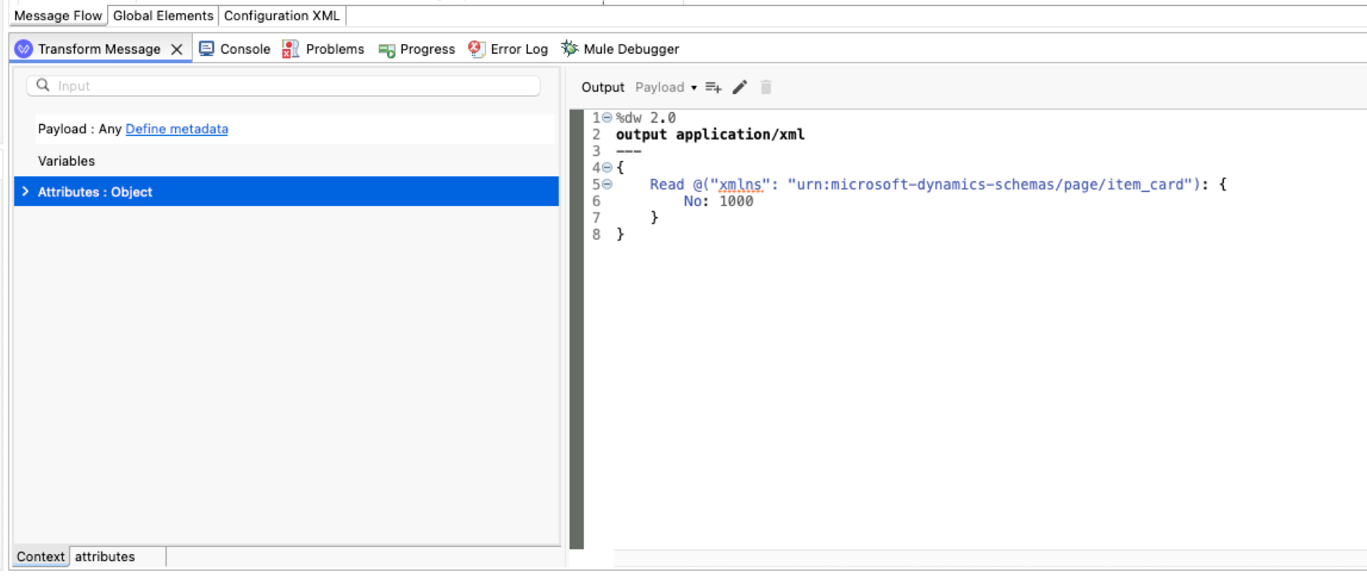Transform message of Page Operation