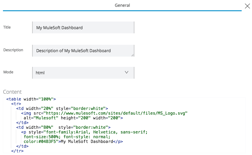 An HTML example