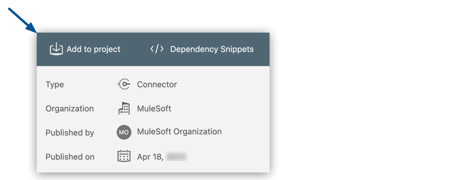 Add to project option in Exchange