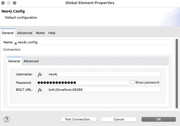 Global elements properties window