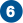 A circle with a number 6 inside