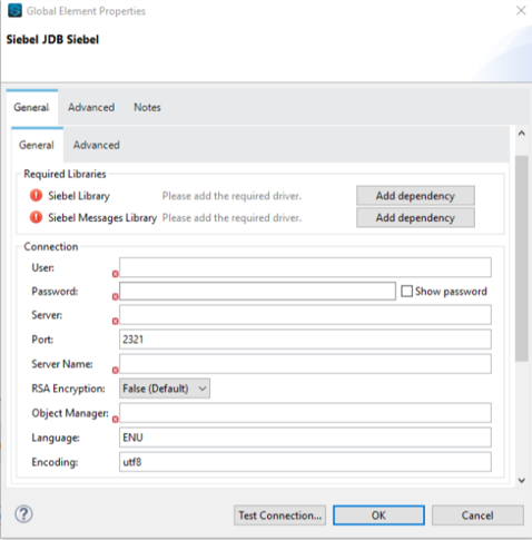 Global element properties window