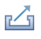 An arrow pointing up and out of a box