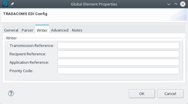 Writer tab properties