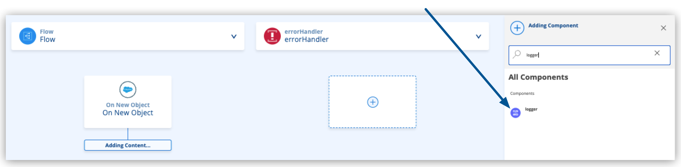 [Logger] コンポーネントが追加されたワークフロー