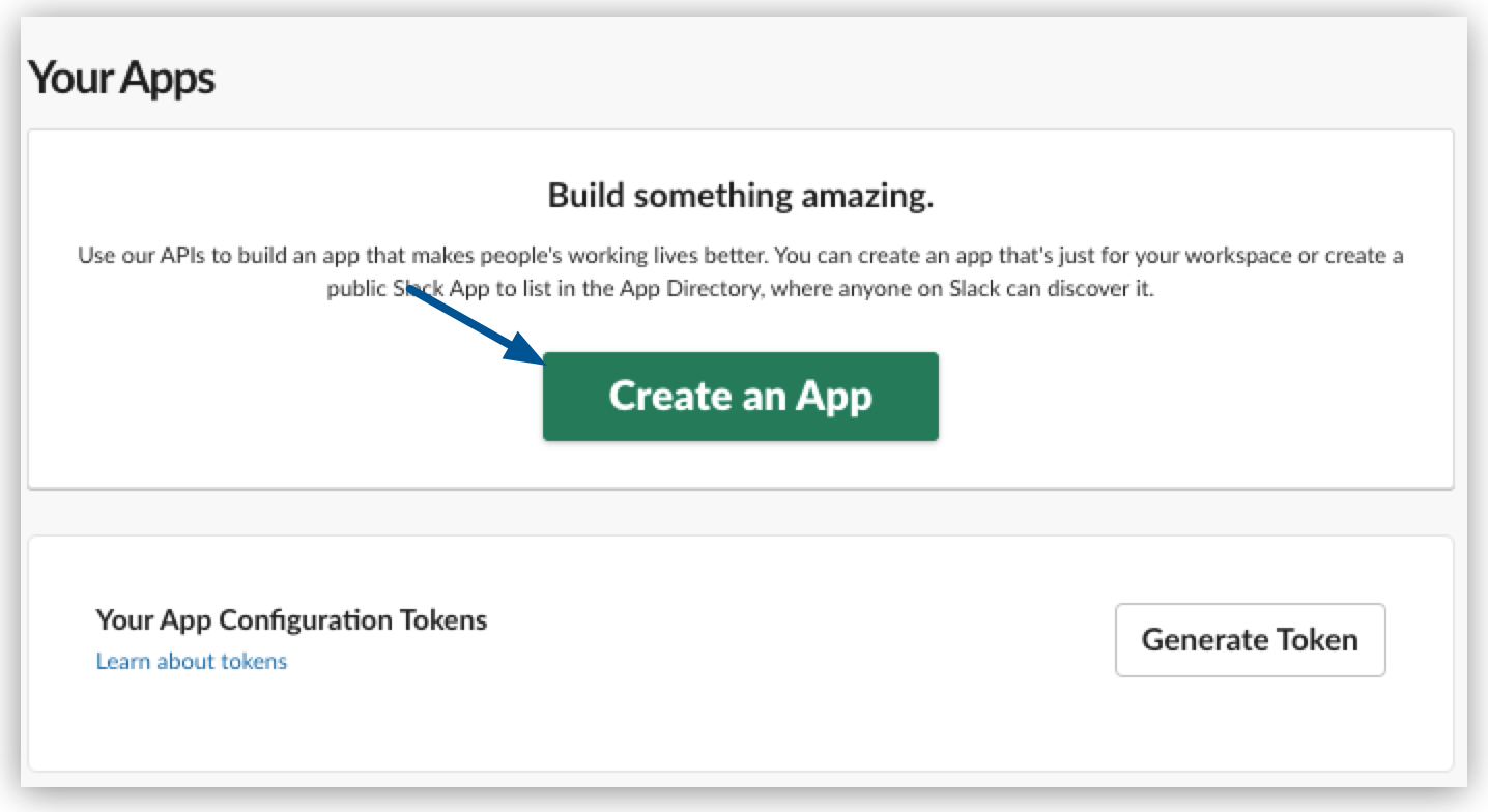 Slack でのアプリケーションの作成