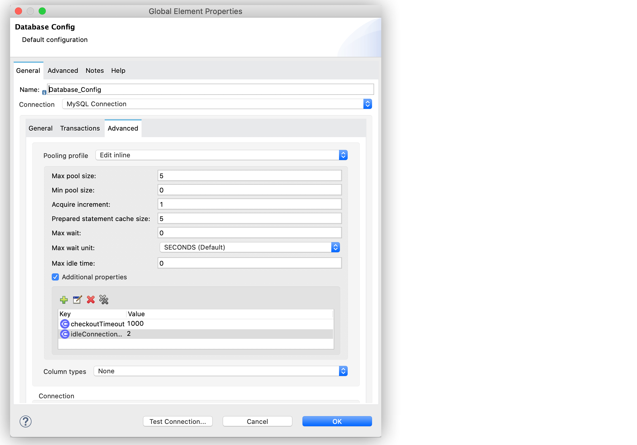 「Pooling Profile (プーリングプロファイル)」 項目の設定