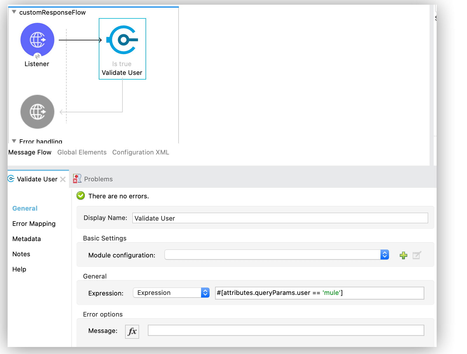 Validate Module 設定