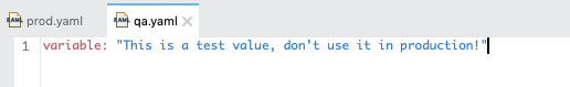 QA YAML 設定ファイル