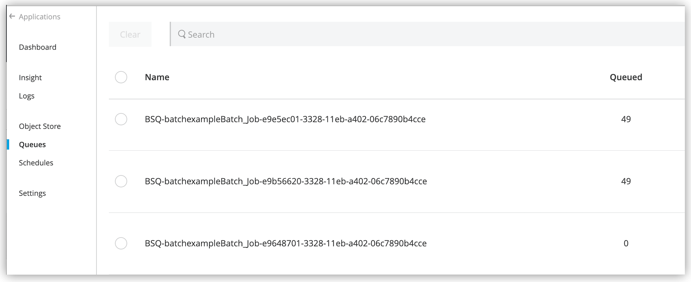 Anypoint Runtime Manager の Batch Step キュートランザクションログ