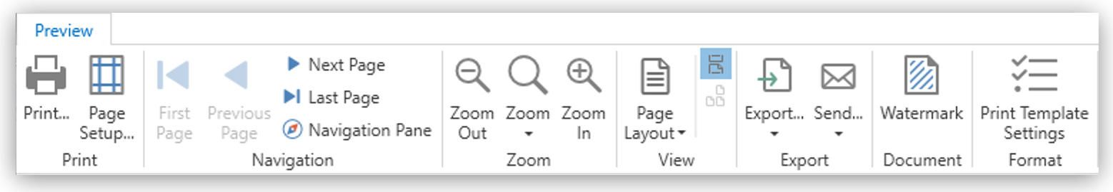 「Print Workflow (ワークフローを印刷)」 メニュー