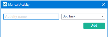 「Add Activity (アクティビティを追加)」 ウィンドウ