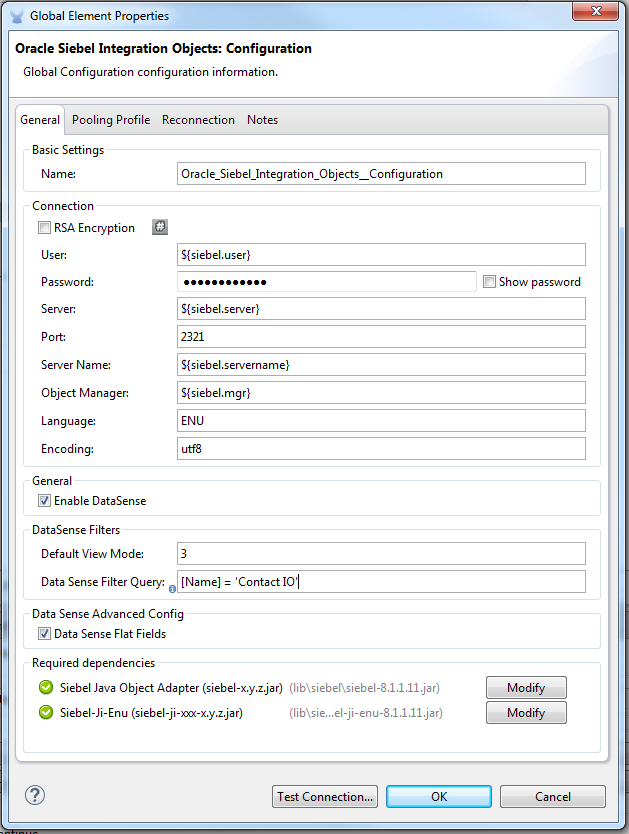 siebel op config