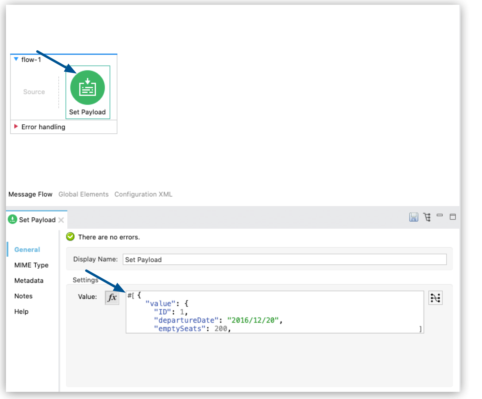 set payload flow 1