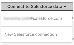 Option zum Herstellen einer Verbindung zu Salesforce-Daten.