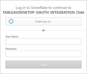 Log in to snowflake via SSO.