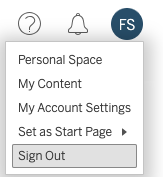 Menu a discesa con l’opzione Disconnetti selezionata.