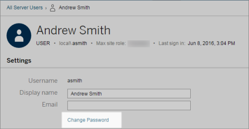 Modulo per cambiare la password.