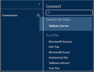 Tableau Prep から Tableau Server への接続。