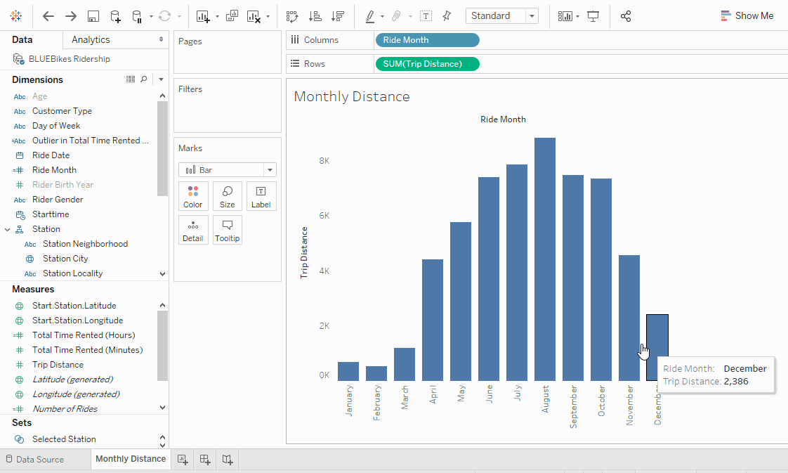 마크를 선택하고 데이터 설명을 선택하여 기초 데이터에 대해 자세히 알아보십시오.