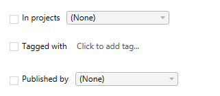 Ett gränssnitt för att ställa in regler baserade på projekttaggar och utgivare för arbetsboksmigrering.