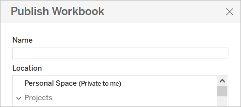 En sökväg för att publicera en arbetsbok i ditt personliga utrymme.
