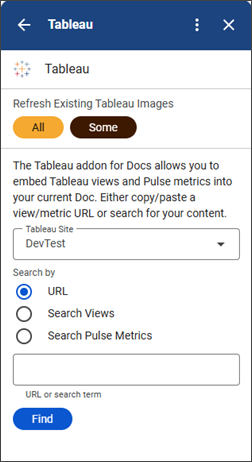Tableau ส่วนเสริมใน Google Workspace เพื่อฝังรูปภาพ Tableau