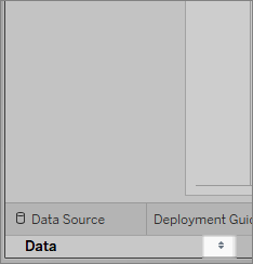 展开箭头图标可显示 Tableau Desktop 上的侧边栏。