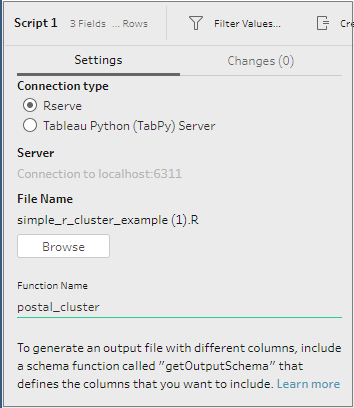 設定連線類型設定的指令碼。