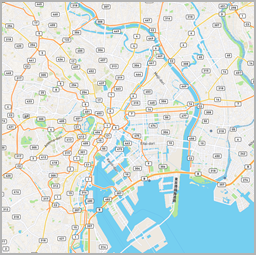 使用 Tableau 中的街道背景地圖樣式顯示該地區的街道的地圖。