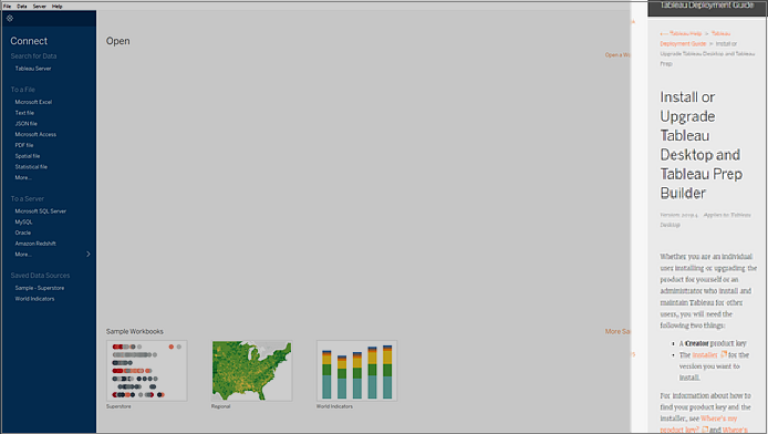 Tableau-Entdeckungsbereich.