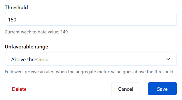 Einstellung eines ungünstigen Schwellenwertbereichs