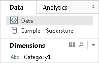 Beispiel einer Superstore-Datenquelle auf dem Server.