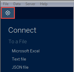 Tableau-Symbol im Tableau Desktop-Arbeitsbereich.
