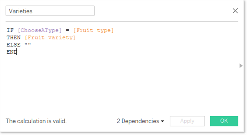 The dialog box for creating a calculated field.