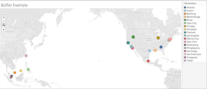 Buffer map with map type marks.