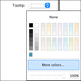 Tooltip formatting dialog box.