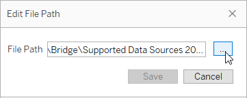 Finestra di dialogo contenente un campo di immissione del percorso del file e le opzioni per salvare o annullare.