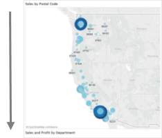 Una mappa senza indicatori selezionati riempie automaticamente il contenitore di layout.