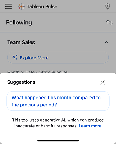 Tableau Pulse Enhanced Q&A