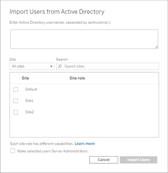 Gebruikers importeren vanuit Active Directory.