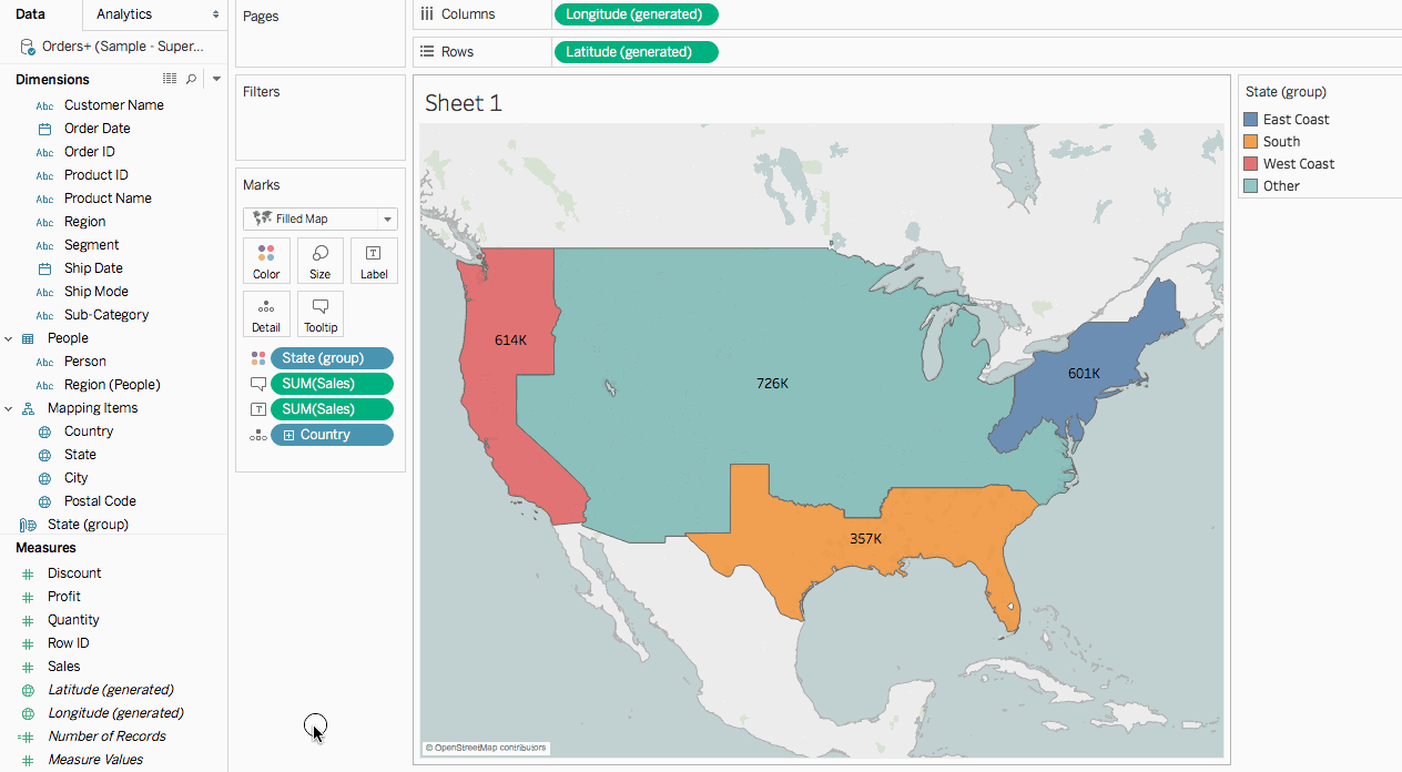 Crie um mapa de eixo duplo.