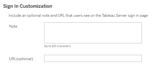 แบบฟอร์มสำหรับปรับแต่งหน้าเข้าสู่ระบบสำหรับ Tableau Server