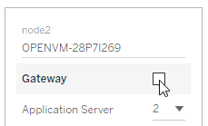 เคอร์เซอร์จะเลื่อนไปเหนือกล่องเลือกสำหรับการตั้งค่า “เกตเวย์”