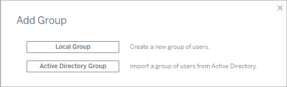 กล่องโต้ตอบสำหรับสร้างกลุ่ม Active Directory ในเครื่องหรือที่ใช้งานอยู่ใหม่